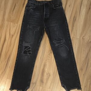 We The Free Black Distressed Women's Jeans